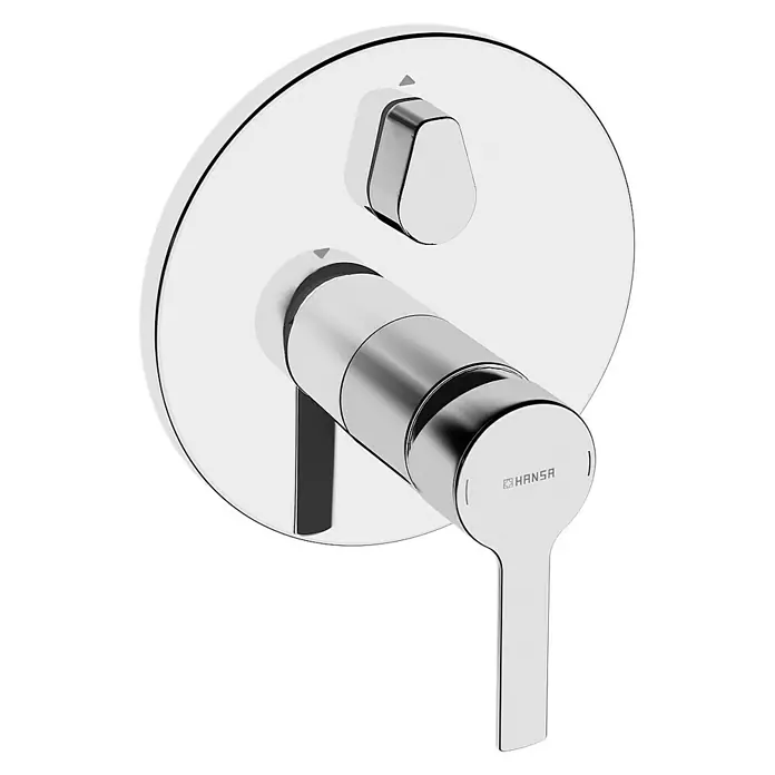 Hansa Ronda UP-Badewannenarmatur - Rund, Chrom, Glänzend - Glänzende Chrom-Armatur von HANSA für das Badezimmer. Einhandmischer mit rundem Design und separatem Temperaturregler.