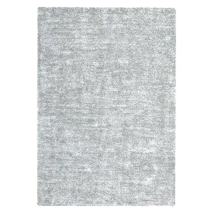 Kayoom Kurzflorteppich Etna - Grau/Silber, 290 x 200 cm, 100 % Mikropolyester - Rechteckiger grauer Teppich mit abstraktem Muster für ein modernes Ambiente. Der Teppich ist ideal für Wohn- und Schlafbereiche.