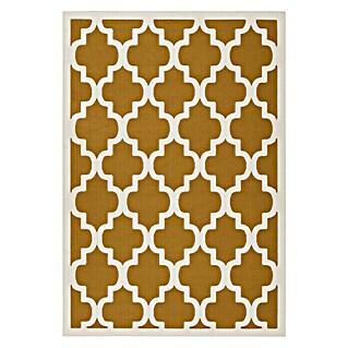 Kayoom Teppich mit Konturenschnitt Maroc (Gold/Elfenbein, 150 x 80 cm, 100 % Polypropylen)