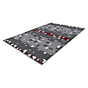 Kayoom Kurzflorteppich Vancouver 210 (Grau/Rot, 290 x 200 cm)