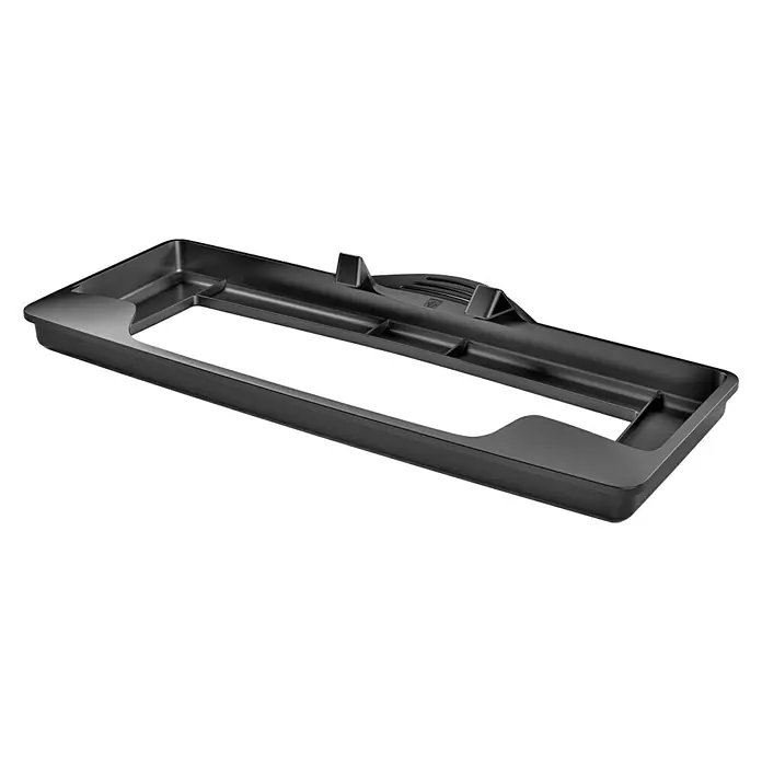 Kärcher Teppichgleiter - Passend für: Kärcher Dampfreiniger SC-Serie - Eine schwarze, rechteckige Basis mit Innenrahmen und Aussparungen. Ein robustes Zubehörteil für Stabilität und Funktionalität.