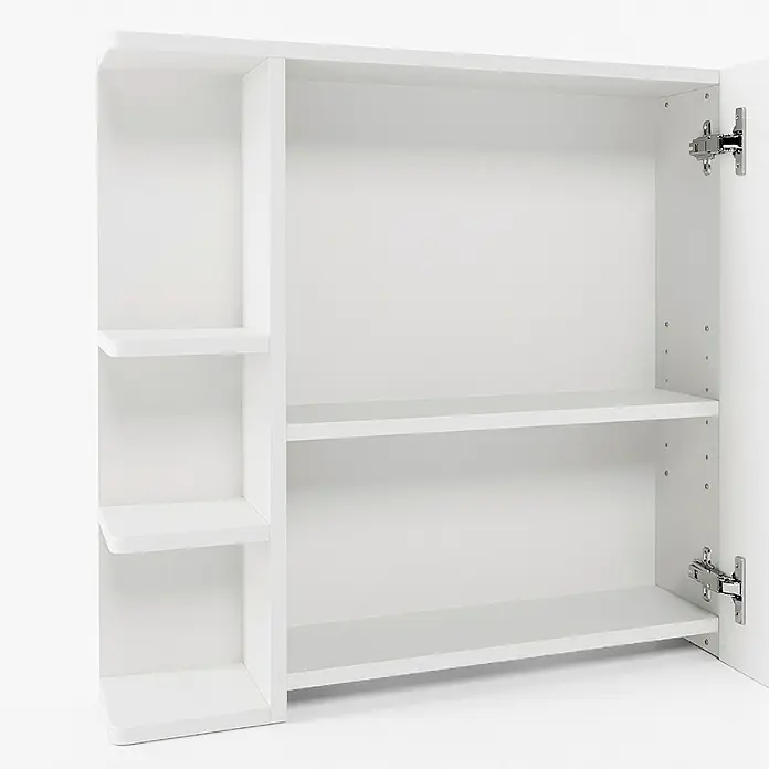 Vicco Spiegelschrank Fynn Weiß - B x H: 79,6 x 64 cm, Sonstiges, Weiß