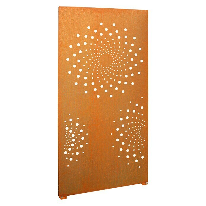 Palatino Space Vertical  Sichtschutzelement Orbis (87 x 180 cm, Cortenstahl, Motiv: Kreis, Edelrost)