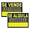 Cartel (L x An: 70 x 50 cm, Se alquila/Se vende)