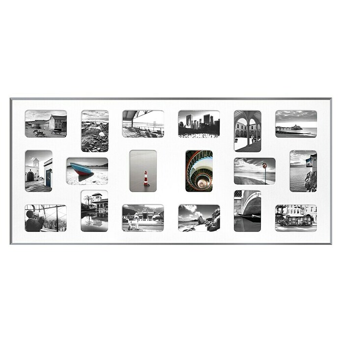 Collagerahmen Pixel (Silber, 109,2 x 49,5 cm, Aluminium)
