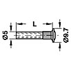 Häfele Gewindehülse (Länge: 35 mm, Passend für: Holzdicken 37 - 45 mm)