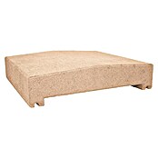 Mauerabdeckplatte R (25 x 26 x 4,8 cm, Mediterran, Beton)