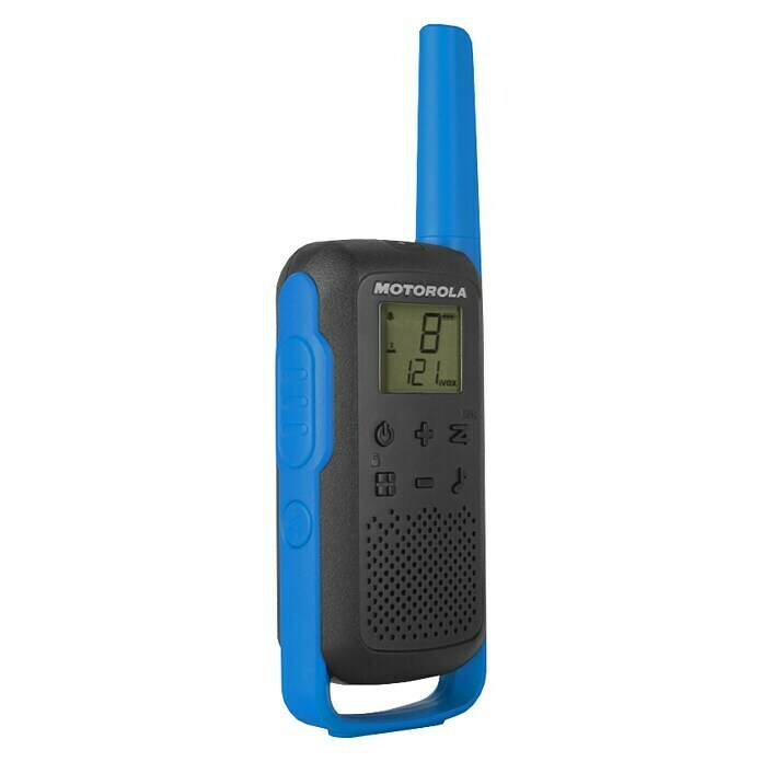 Motorola Solutions Walkie Talkie Talkabout T62Reichweite ca.: 8 km, Blau/Schwarz Right Side View