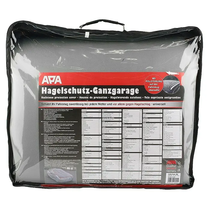 APA Hagelschutzplane - L x B x H: 571 x 203 x 119 cm - APA Hagelschutz-Ganzgarage: Bietet zuverlässigen Schutz vor Hagel mit Polsterung auf der Fahrzeugoberseite für zusätzlichen Schutz.