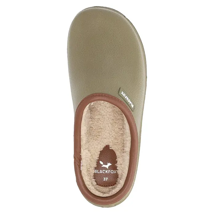 Black Fox Gartenclogs Winterschuh Sherlow - Schuhgröße: 40, Khaki - Gemütlicher Blackfox Clog mit warmem Innenfutter, ideal für entspannte Stunden und bequeme Füße. Größe 37.