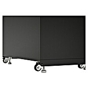 Kingstone Cube Outdoorküchen-Modul Doppelschrank (Schwarz, B x T x H: 100 x 58 x 90 cm, Stahl, Sintered Stone) | BAUHAUS