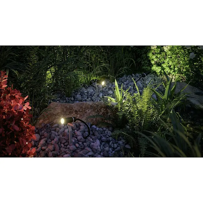 Paulmann Plug & Shine LED-Gartenspot Plantini - 2 W, Erdspieß, Höhe: 22,3 cm, 24 V - Gartenbeleuchtung inszeniert Pflanzen und Steine mit warmem Licht. Die Strahler setzen Akzente und schaffen eine stimmungsvolle Atmosphäre.