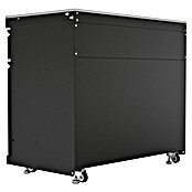 Kingstone Cube Outdoorküchen-Modul Doppelschrank (Schwarz, B x T x H: 100 x 58 x 90 cm, Stahl, Sintered Stone) | BAUHAUS