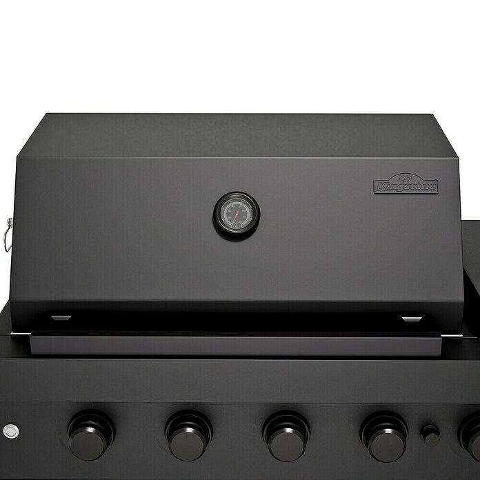 Kingstone Cube Outdoorküche 4500 (Schwarz, Material Grillfläche: Gusseisen, Anzahl Brenner: 7) | BAUHAUS