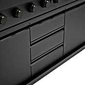 Kingstone Cube Outdoorküche 4500 (Schwarz, Material Grillfläche: Gusseisen, Anzahl Brenner: 7) | BAUHAUS