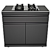 Kingstone Cube Outdoorküchen-Modul Gaskochfeld (Schwarz, B x T x H: 100 x 58 x 90 cm, Stahl, Sintered Stone) | BAUHAUS