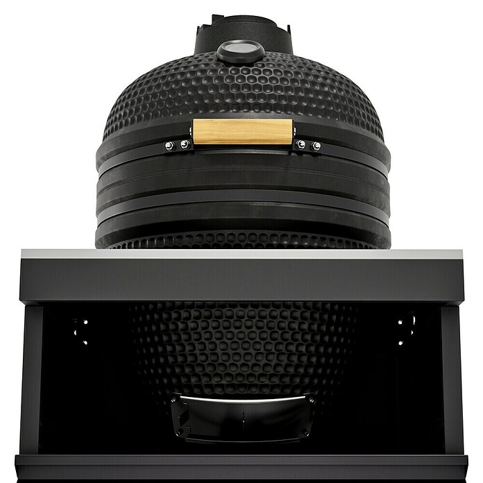 Kingstone Cube Holzkohlegrill Kamado (Durchmesser Grillfläche: 38 cm, Schwarz) | BAUHAUS