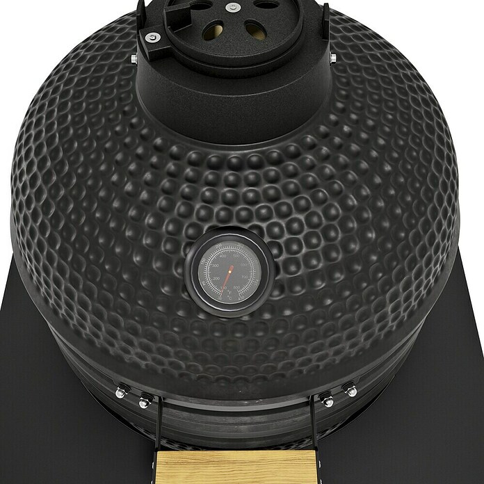 Kingstone Cube Holzkohlegrill Kamado (Durchmesser Grillfläche: 38 cm, Schwarz) | BAUHAUS
