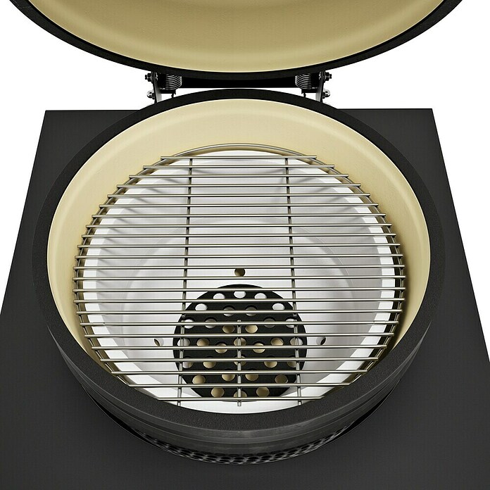 Kingstone Cube Holzkohlegrill Kamado (Durchmesser Grillfläche: 38 cm, Schwarz) | BAUHAUS