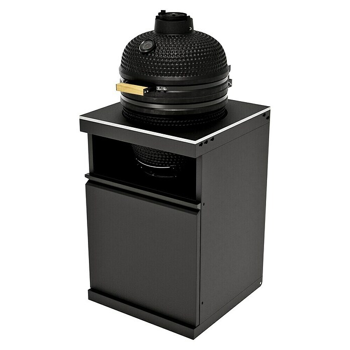 Kingstone Cube Holzkohlegrill Kamado (Durchmesser Grillfläche: 38 cm, Schwarz) | BAUHAUS