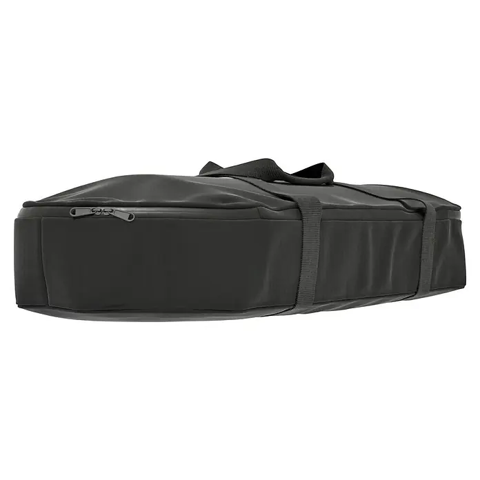 Kingstone Aufbewahrungstasche Pizzanello - Passend für: Kingstone Pizzaofen Pizzanello M, Kunststoff - Nahaufnahme einer schwarzen Duffelbag mit Reißverschluss und Tragegriffen, ideal für Reisen oder Sport. Praktisch und stilvoll.