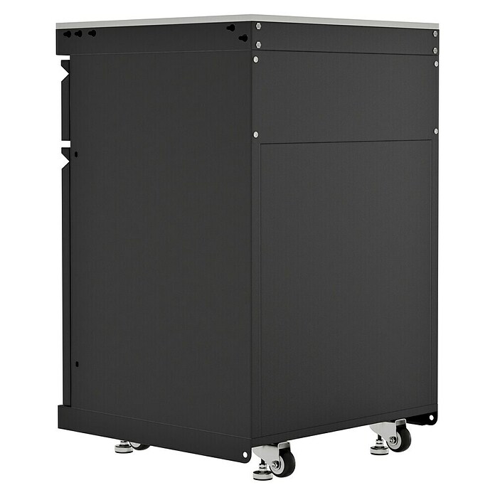 Kingstone Cube Outdoorküchen-Modul Basisschrank (Schwarz, B x T x H: 58 x 58 x 90 cm, Stahl, Sintered Stone) | BAUHAUS