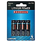 BAUHAUS Pila AA FR6 (Mignon AA, Sulfuro de hierro - litio, 1,5 V, 4 ud.) | BAUHAUS