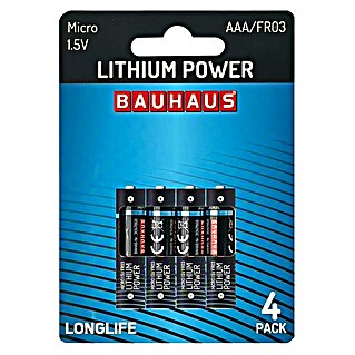 BAUHAUS Pila AAA FR03 (Micro AAA, 1,5 V, 4 ud.)