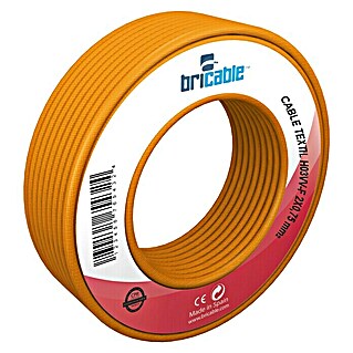 Bricable Cable textil Deco (H03VV-F, Naranja, 5 m)