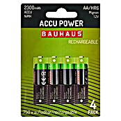 BAUHAUS Pilas recargables HR6 AA (Mignon AA, 2.300 mAh, 4 ud.) | BAUHAUS