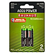 BAUHAUS Pilas recargables AA HR6 Solar (Mignon AA, 800 Ah, 2 ud.) | BAUHAUS