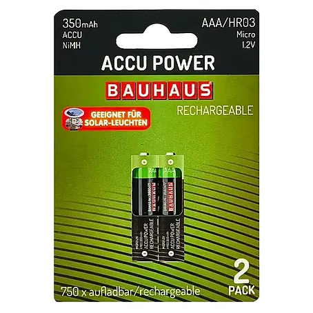 BAUHAUS  Pilas recargables AAA HR03 Solar