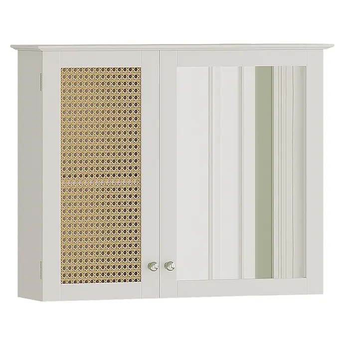Vicco Spiegelschrank Rosario Weiß mit 2 Türen - B x H: 68 x 49 cm, Sonstiges, Weiß