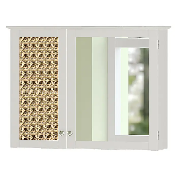 Vicco Spiegelschrank Rosario Weiß mit 2 Türen - B x H: 68 x 49 cm, Sonstiges, Weiß