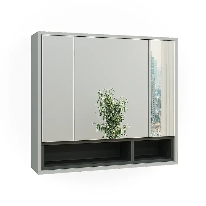 Vicco Spiegelschrank Beatrice Grau/Anthrazit - Sonstiges, Grau/Anthrazit