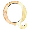 Artemio Letra de madera (Motivo: Q, L x An x Al: 19 x 1 x 19 cm, Madera)