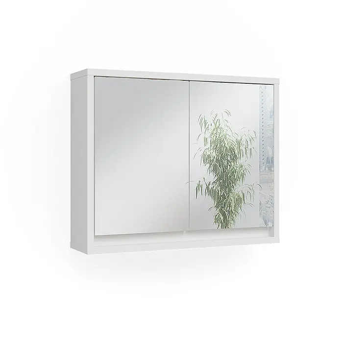 Vicco Spiegelschrank Mila Weiß - B x H: 55 x 45 cm, Sonstiges, Weiß