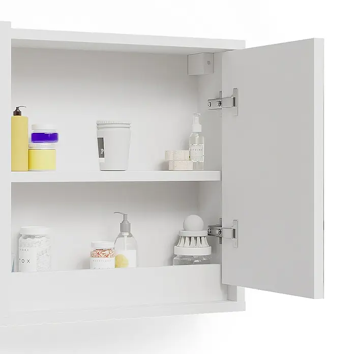 Vicco Spiegelschrank Mila Weiß - B x H: 55 x 45 cm, Sonstiges, Weiß