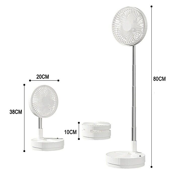 Cristal Record Ventilador de sobremesa Azule (Blanco, 20 cm) | BAUHAUS