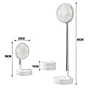 Cristal Record Ventilador de sobremesa Azule (Blanco, 20 cm) | BAUHAUS