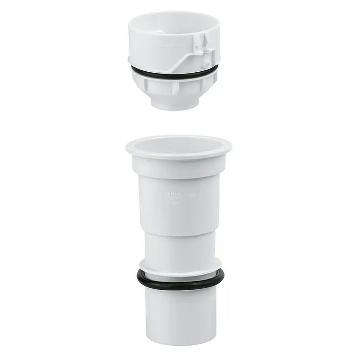 Grohe Adapter - Passend für: Elemente mit Grohe Spülkasten GD 2 - Weiße Kunststoff-Siphon-Verlängerung mit Dichtungsringen. Für Sanitärinstallationen und Abwasserleitungen im Bad oder der Küche.