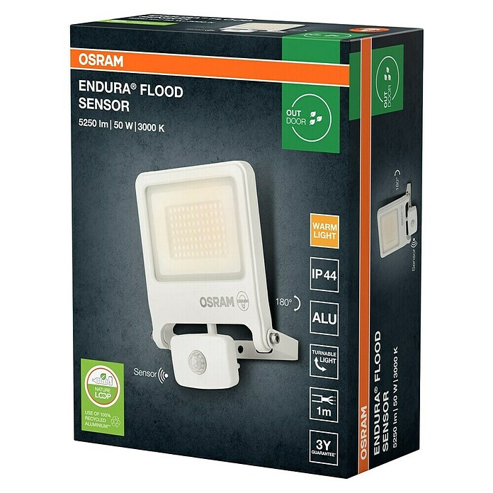 Osram Proyector de LED (Blanco, Sensor, 50 W, IP44)
