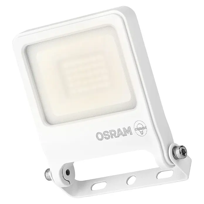 Osram LED-Strahler Endura Flood - 20 W, Weiß, Warmweiß, IP65 - Weiße OSRAM LED-Flutlichtleuchte für den Außenbereich, ideal zur Beleuchtung von Gärten und Wegen. Robustes und energieeffizientes Design.