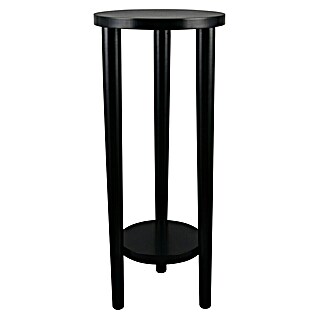Beistelltisch Acta (Ø x H: 30 x 70 cm, Holz, Schwarz)