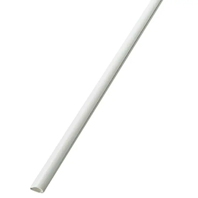 D-Line Kabelkanal Halbrund - 1 m, 20 x 10 mm, Weiß - Profilleiste aus weißem Kunststoff. Ideal zum Abdecken von Kanten und Übergängen im Innenbereich, mit einer halbrunden Form.