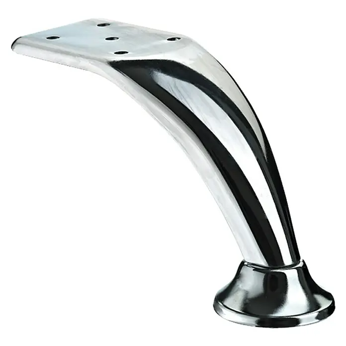 Hettich Möbelfuß Bresta - Traglast: 50 kg, Stahl - Chromfarbenes Möbelfuß, ideal für Sofas oder Sessel. Das Metallbein bietet stabilen Halt und modernes Design für Möbel.
