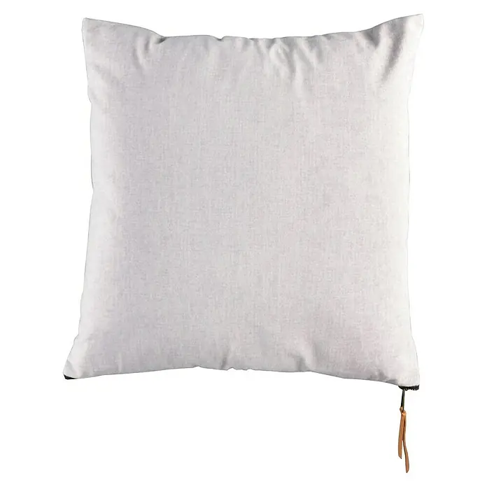 Kissen Ned - Grau, 45 x 45 cm, 100 % Polyester - Elegantes quadratisches Kissen in hellem Grau mit subtiler Textur. Perfekt für eine stilvolle und bequeme Dekoration Ihres Wohnraums.
