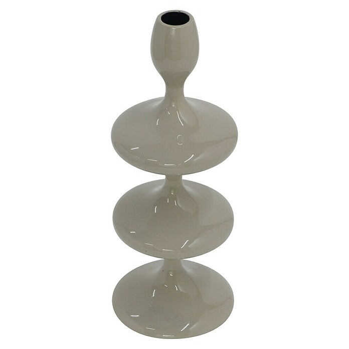 Kerzenhalter Laureen (Ø x H: 11 x 28 cm, Beige, Metall) | BAUHAUS