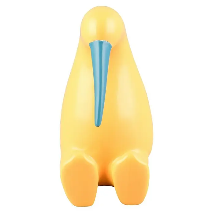Dekofigur Kibble - L x B x H: 16 x 9,5 x 18,5 cm, Gelb, Keramik - Gelber Schnabeligel mit blauer Schnauze, ein liebenswertes und farbenfrohes Spielzeug oder Dekorationsstück.