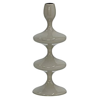 Kerzenhalter Laureen (Ø x H: 11 x 28 cm, Beige, Metall)